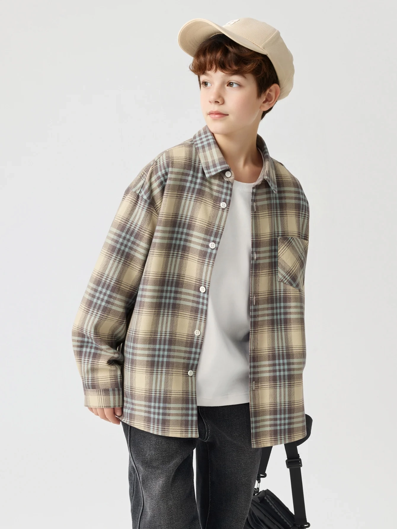Little Explorer Plaid Woven Overshirt - Image 12