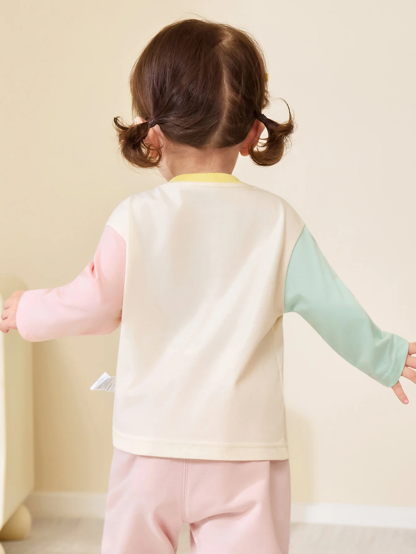 Playful Critter Contrast Long Sleeve Tee - Image 6