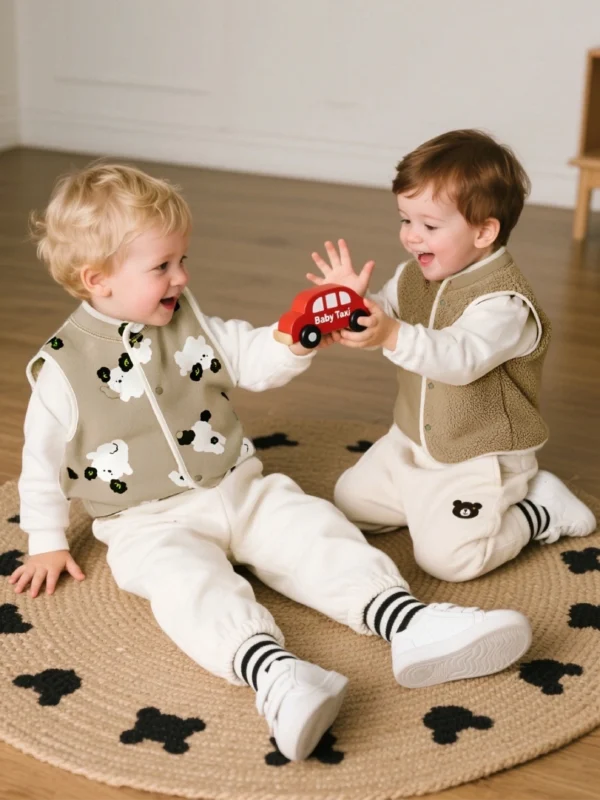 Playful Patch Double-Fleece Vest